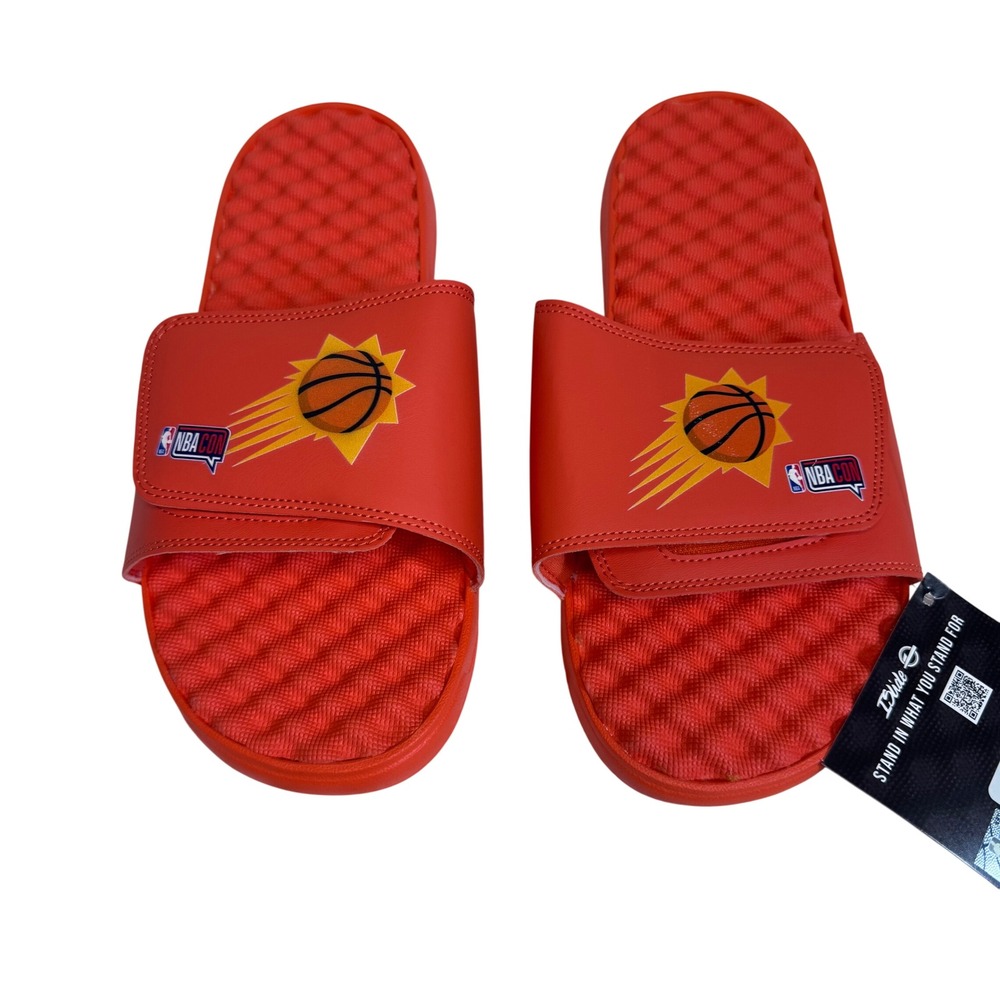 NWT Phoenix Suns NBA Orange Con Slides Men's Sz 12 Adjustable Sandals Basketball